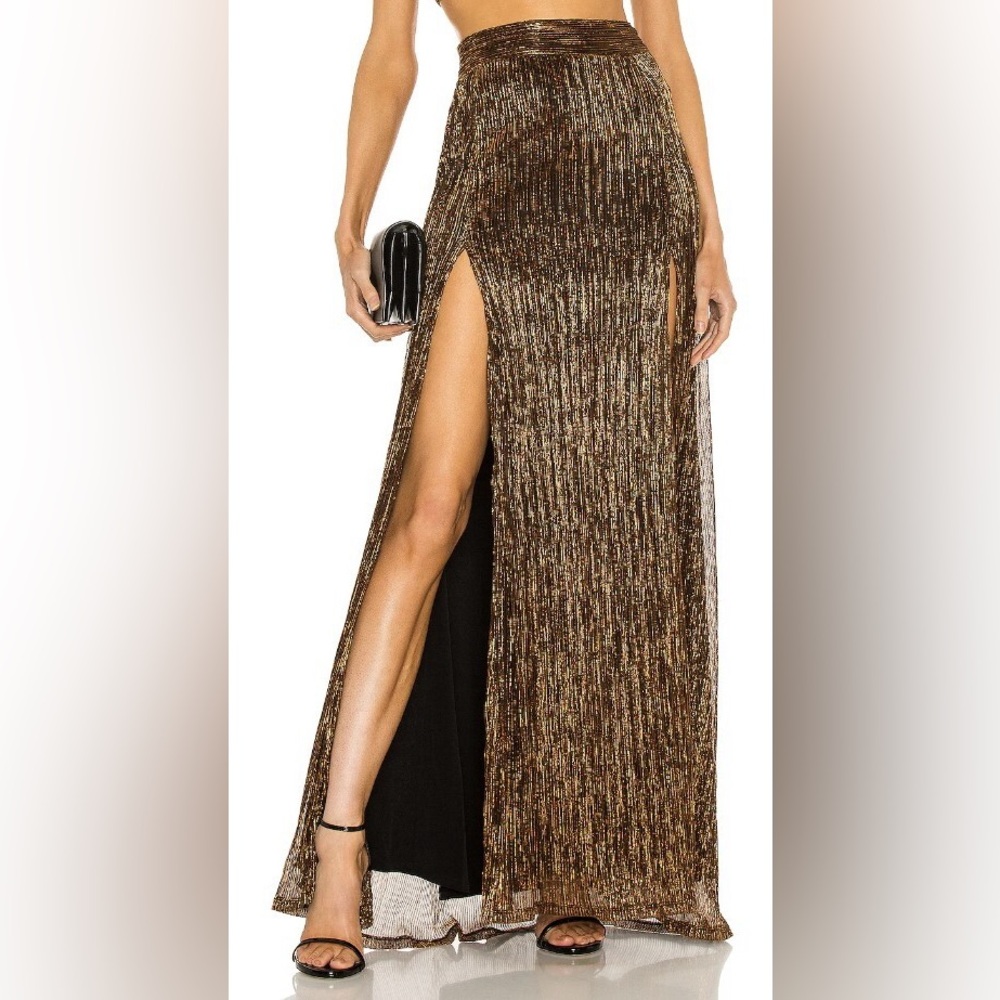 NWOT Nookie Alchemy skirt Rust High-Slits - Picture 11 of 12